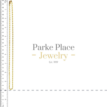 3mm 14k Yellow Gold 20 inch Rope Chain 12.7g
