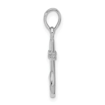 Sterling Silver Polished 3D Fish Hook Pendant