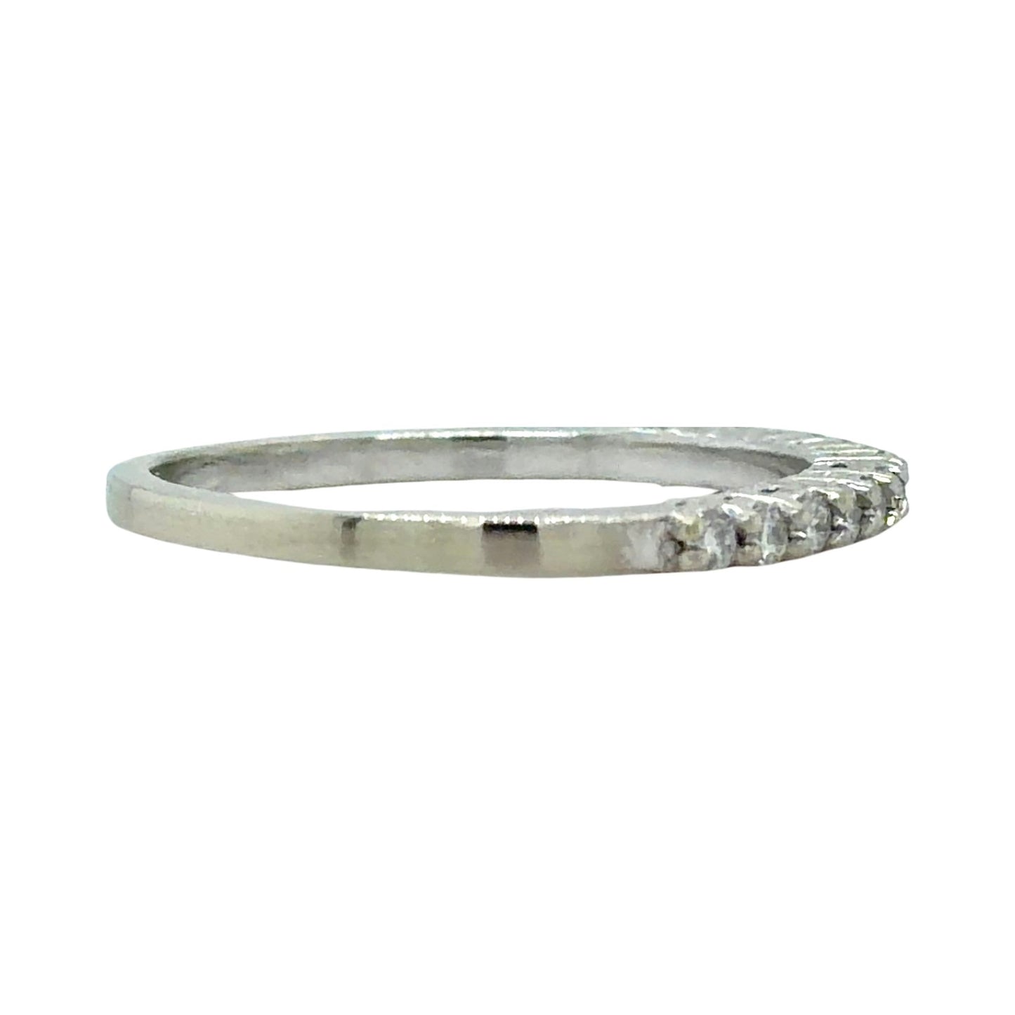 1/7ctw Diamond 14k White Gold Band Ring 2g Size 7.75