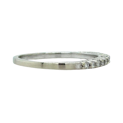 1/7ctw Diamond 14k White Gold Band Ring 2g Size 7.75