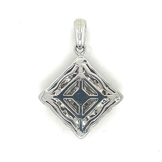1/4ctw Diamond Pendant REAL Solid 14k White Gold 2.3g