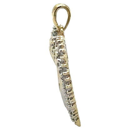 1/2ctw Diamond 10k Yellow Gold Heart Pendant 4.5g
