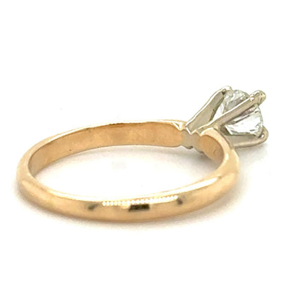 0.39ct Diamond Solitaire 14k Yellow Gold Engagement Ring 1.9g Size 4.75