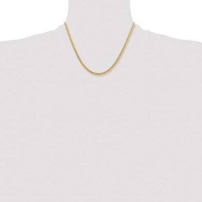 Chisel Stainless Steel Yellow IP-plated 4mm Curb 18 inch Chain Necklace
