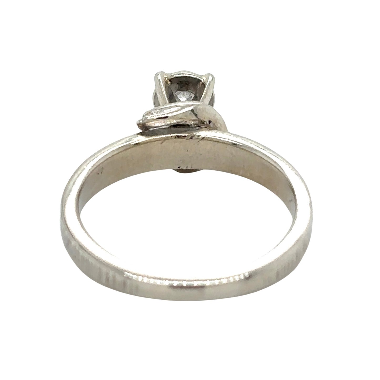 1/5ct Diamond Solitaire 14k White Gold Size 5.5 Engagement Ring 3.4g
