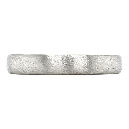 3.9mm Brushed Wedding Band Ring 10k White Gold 2.4g Size 10.5