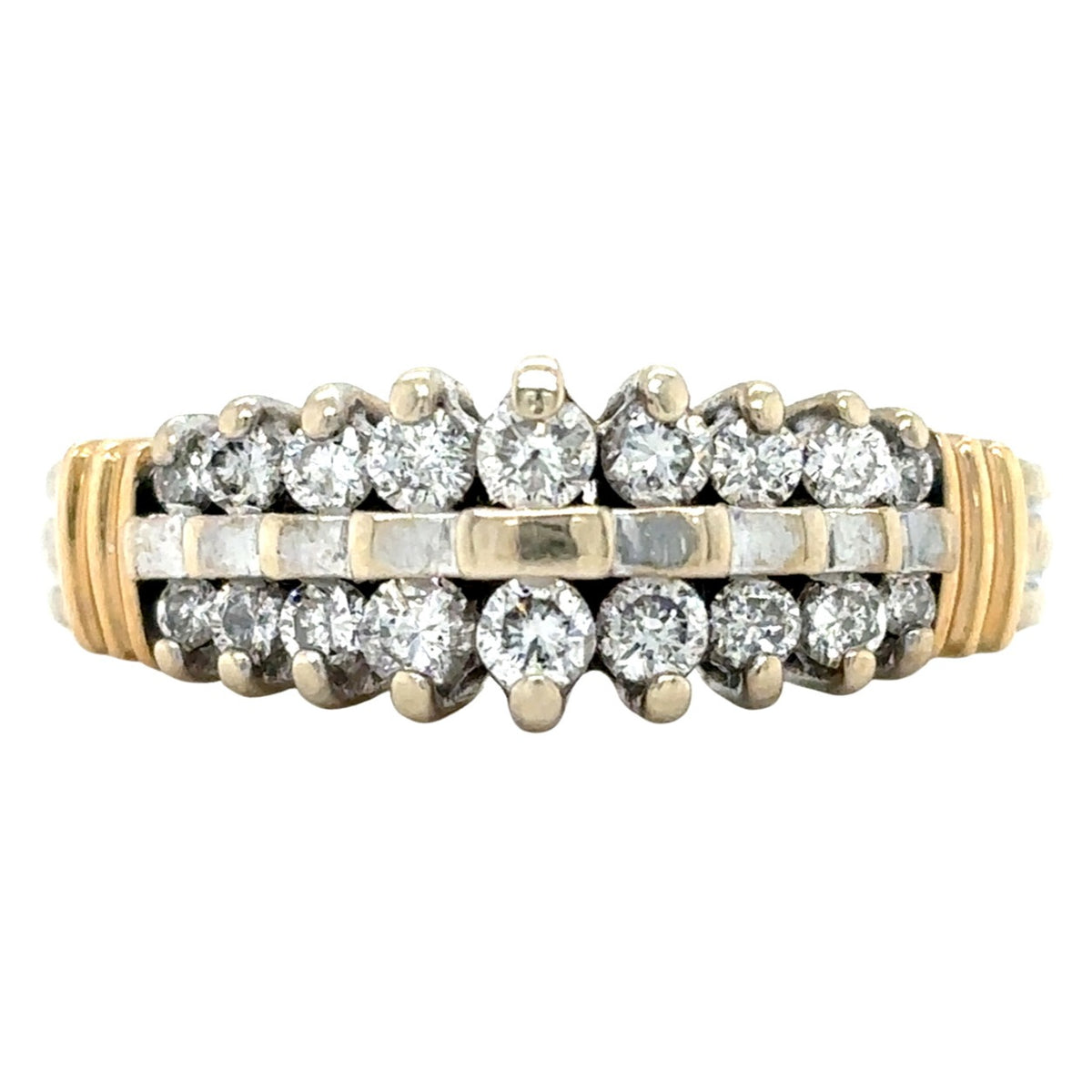 1/2ct Diamond 14k White Gold Size 8.25 Band Ring 4.6g