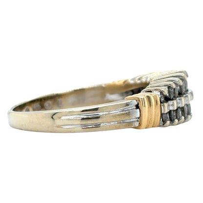 1/2ct Diamond 14k White Gold Size 8.25 Band Ring 4.6g