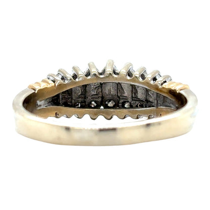 1/2ct Diamond 14k White Gold Size 8.25 Band Ring 4.6g