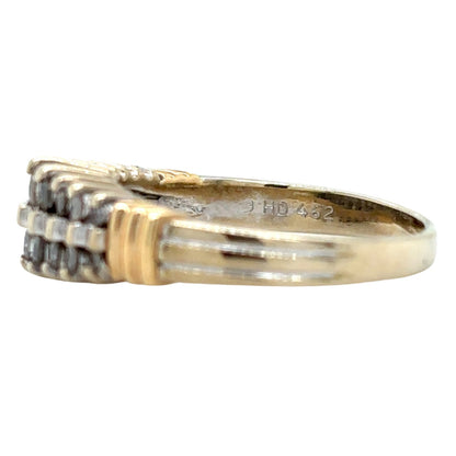 1/2ct Diamond 14k White Gold Size 8.25 Band Ring 4.6g