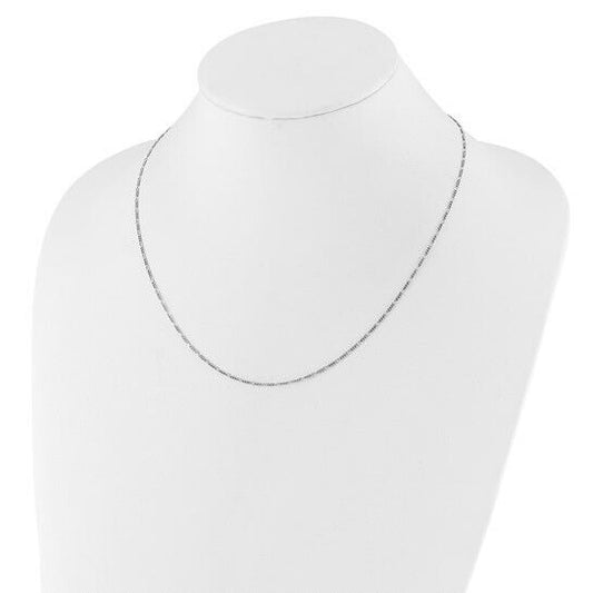Leslie's Sterling Silver Adjustable 1.55mm Figaro 30in Chain Necklace