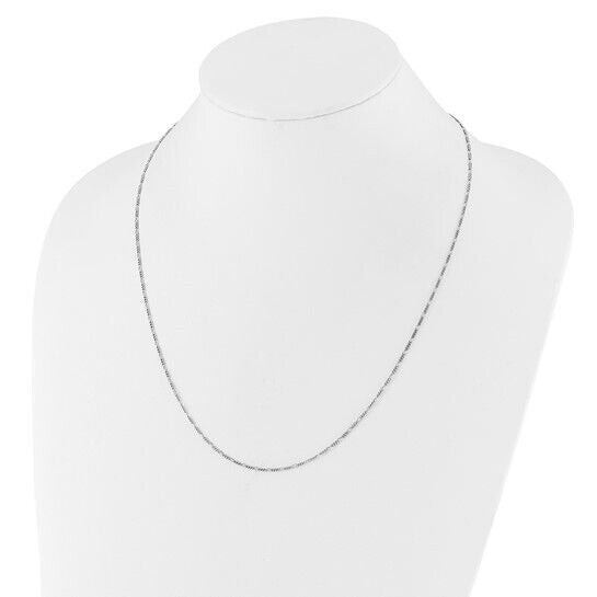 Leslie's Sterling Silver Adjustable 1.55mm Figaro 30in Chain Necklace