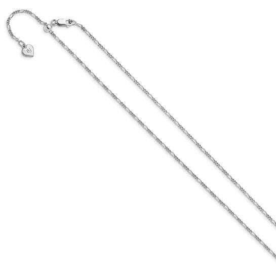 Leslie's Sterling Silver Adjustable 1.55mm Figaro 30in Chain Necklace