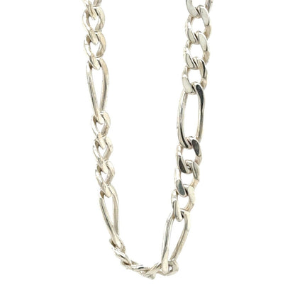 Figaro 20" Inch Sterling Silver Necklace Chain 23.0g