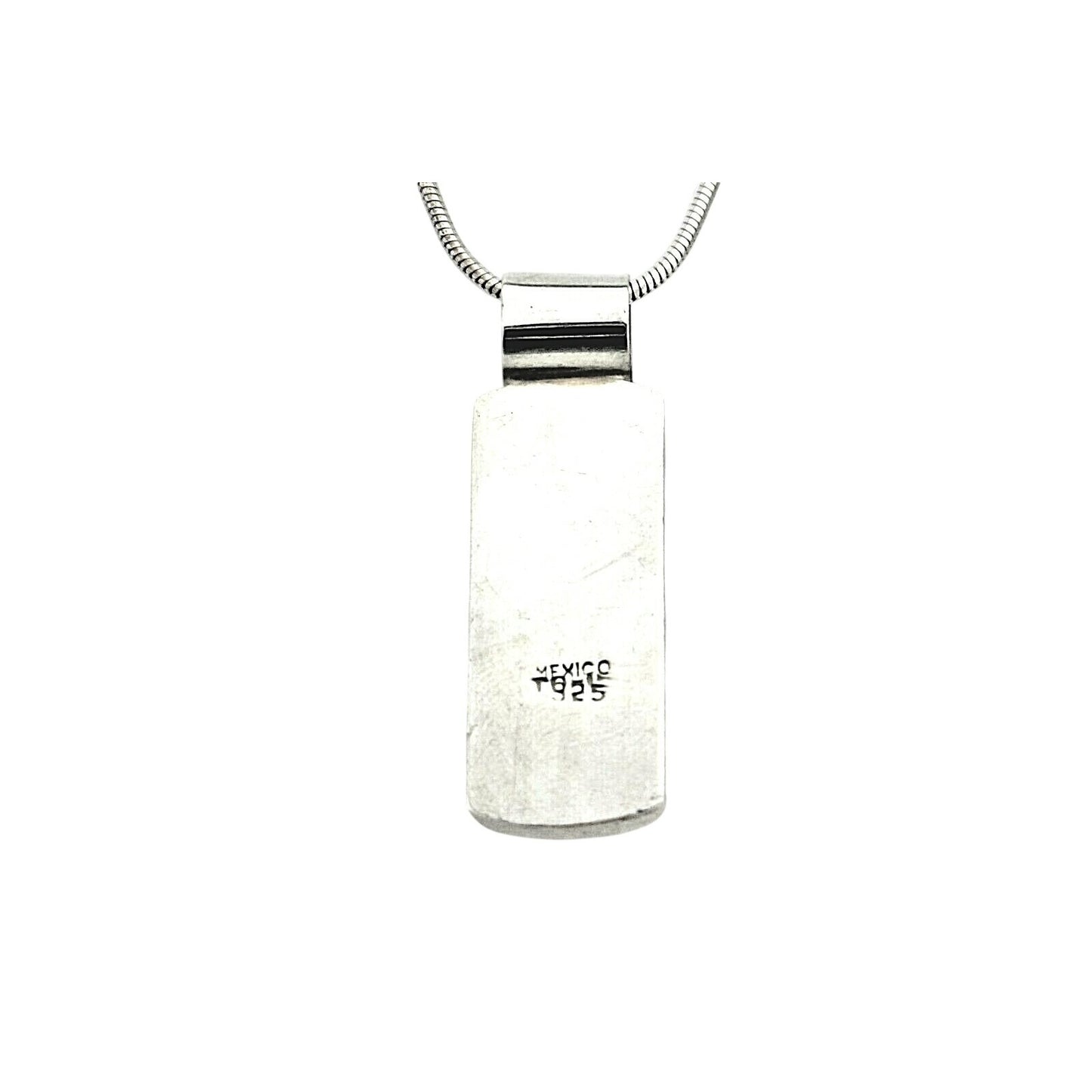 Onyx Pendant With 18 Inch Snake Chain In Solid .925 Sterling Silver 17.0 g