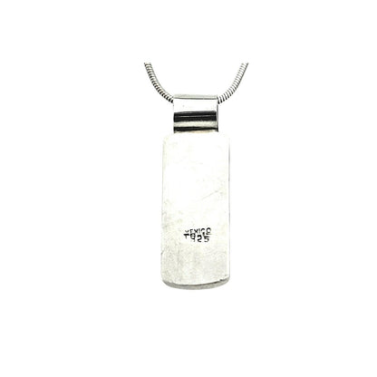 Onyx Pendant With 18 Inch Snake Chain In Solid .925 Sterling Silver 17.0 g