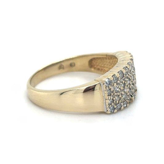10k Yellow Gold 3/8ctw Diamond Band Ring 4.0g Size 6.75