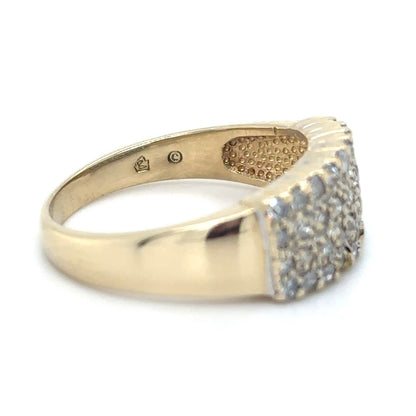 10k Yellow Gold 3/8ctw Diamond Band Ring 4.0g Size 6.75