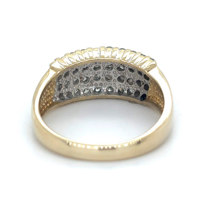 10k Yellow Gold 3/8ctw Diamond Band Ring 4.0g Size 6.75