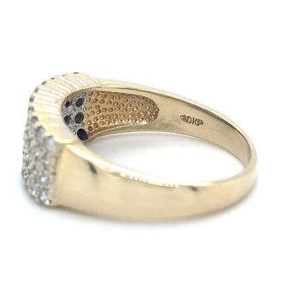 10k Yellow Gold 3/8ctw Diamond Band Ring 4.0g Size 6.75