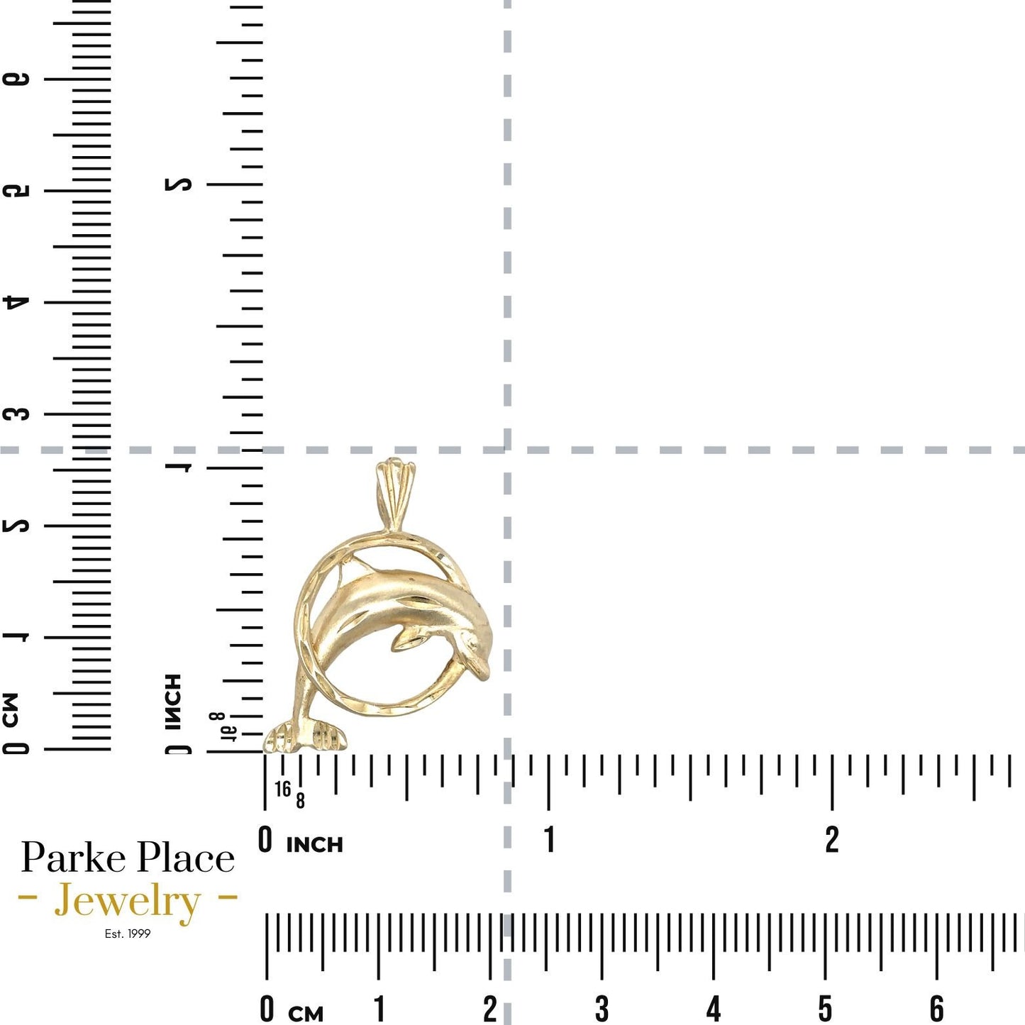 14k Yellow Gold Dolphin Pendant 2.4g