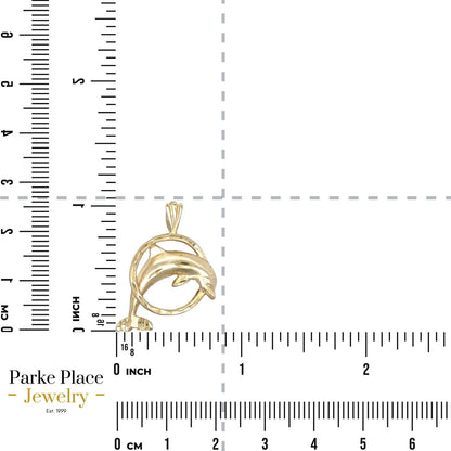 14k Yellow Gold Dolphin Pendant 2.4g