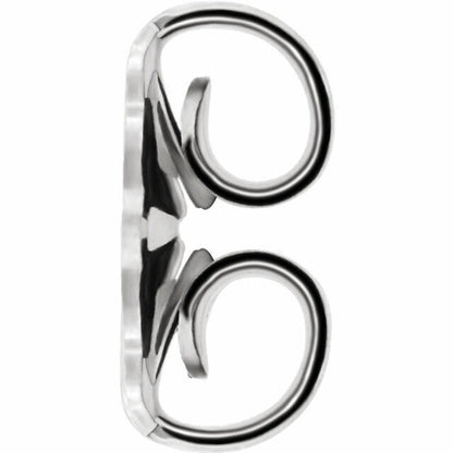 14K White Gold Push-On Screw-Off Earring Back 5.2mm Pad (Pair)