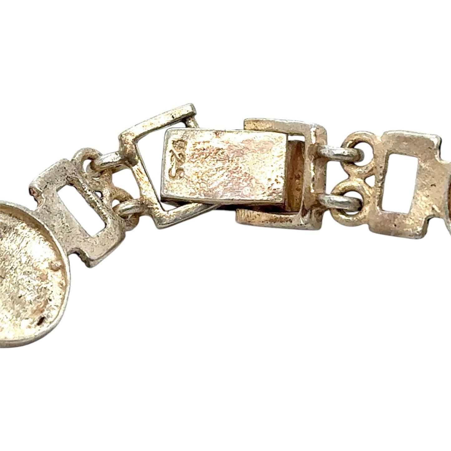 Marcasite Link 7" inch Sterling Silver 925 Bracelet 18.3g
