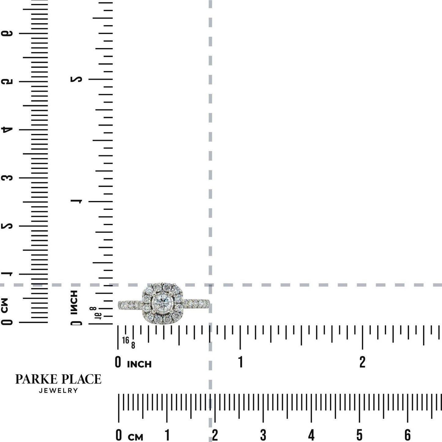 0.40ctw Lab Grown Diamond 10k White Gold Halo Ring 2.2g Size 6.75