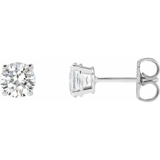 14K White Gold 1 CTW Lab-Grown Diamond Stud Earrings