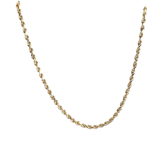 1.4 mm Rope 18 inch Chain REAL SOLID 14 k Yellow Gold 3.8 g