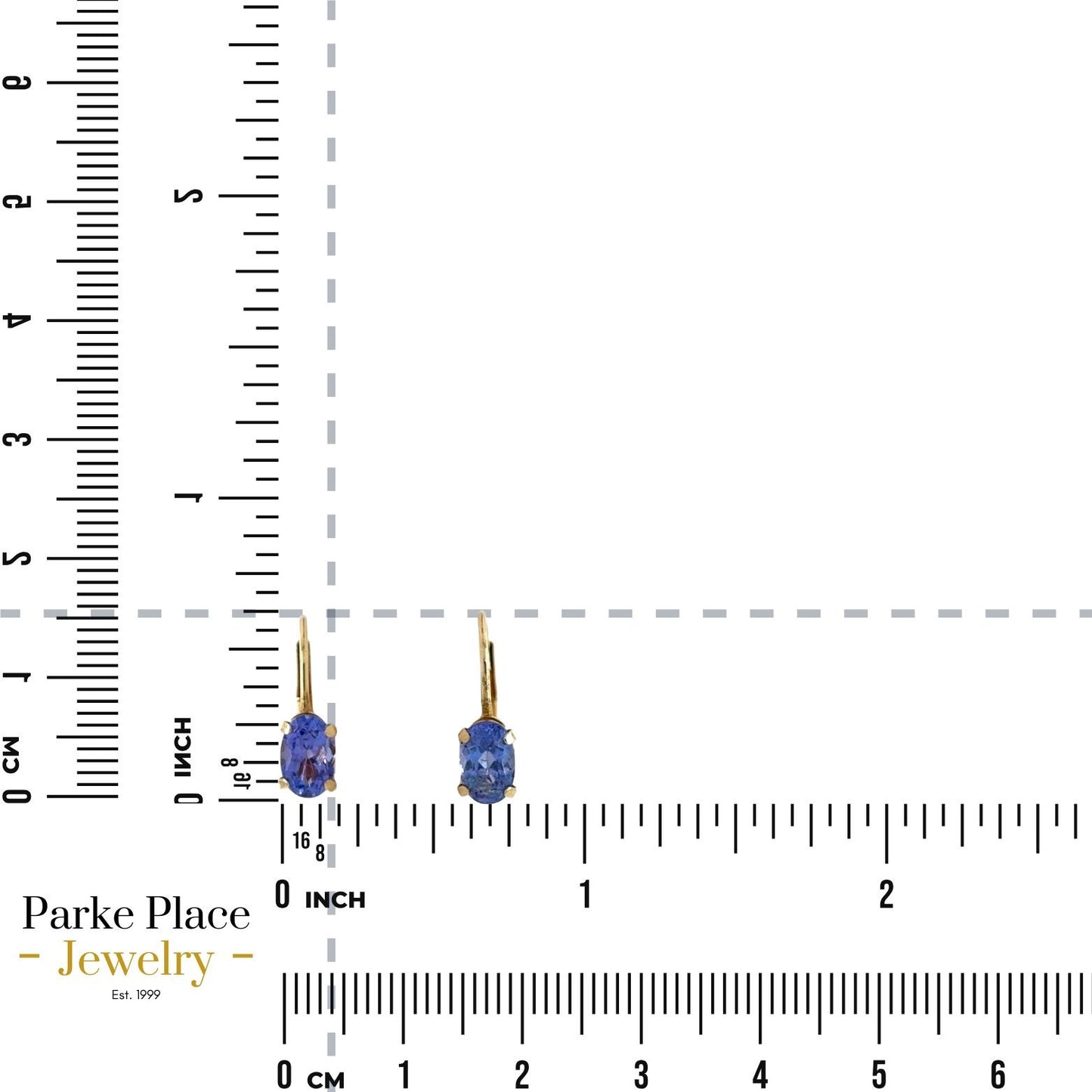1/2ctw Tanzanite Purple Leverback Earrings 0.9g 14K Yellow Gold