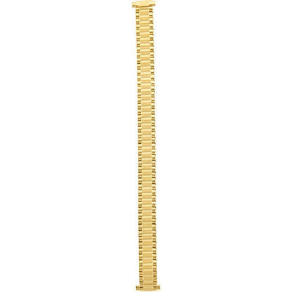 Ladies 9-13mm Yellow Tone Straight, Spring End Expansion Watch Band