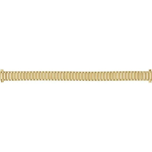Ladies 9-13mm Yellow Tone Straight, Spring End Expansion Watch Band