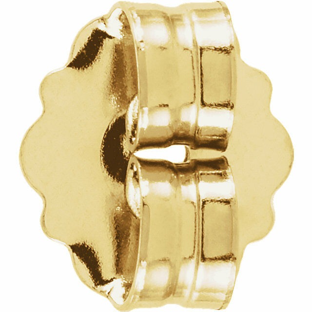 Real 10k Yellow Gold Ultra-Lightweight Friction Earring Back 4.2 mm Set of 2