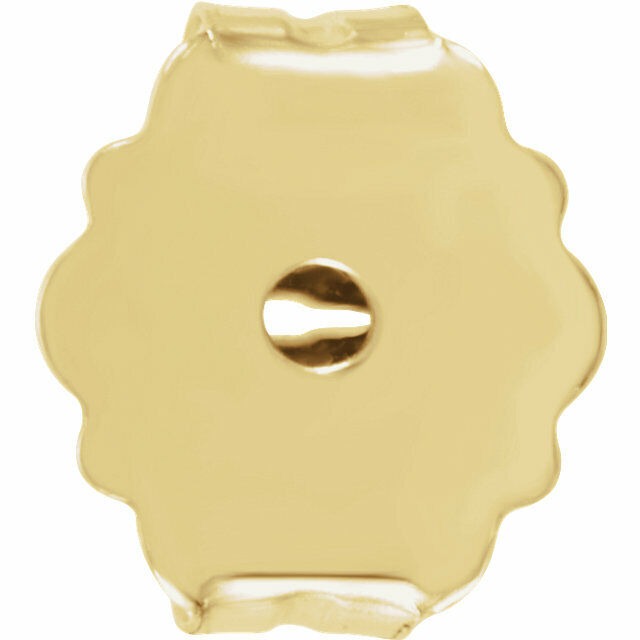 Real 10k Yellow Gold Ultra-Lightweight Friction Earring Back 4.2 mm Set of 2
