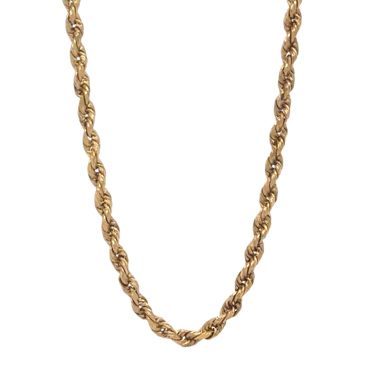 14k Yellow Gold 1.4mm Rope 18 inch Chain Necklace 3.8g