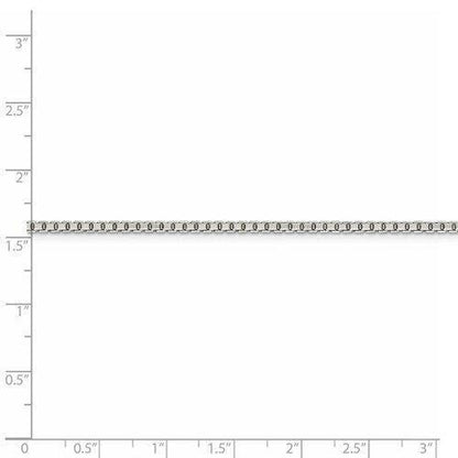 Sterling Silver Diamond-Cut Box Chain Necklace 20 Inch x 2mm 925