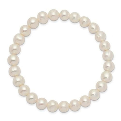 Freshwater Cultured Pearl Stretch Bracelet 6-7mm White