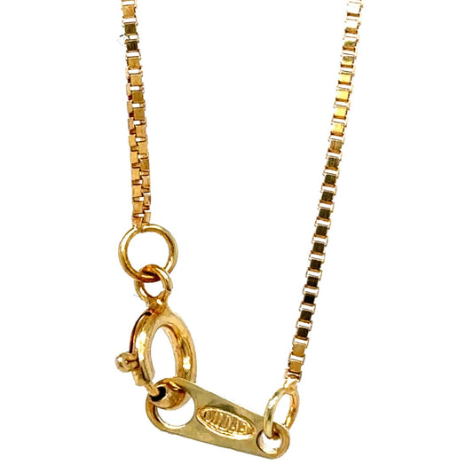 14k Yellow Gold 18 inch Box Chain 2.4g