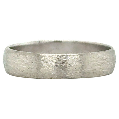 14k White Gold 4mm Wedding Band Ring 2.3g Size 5.5