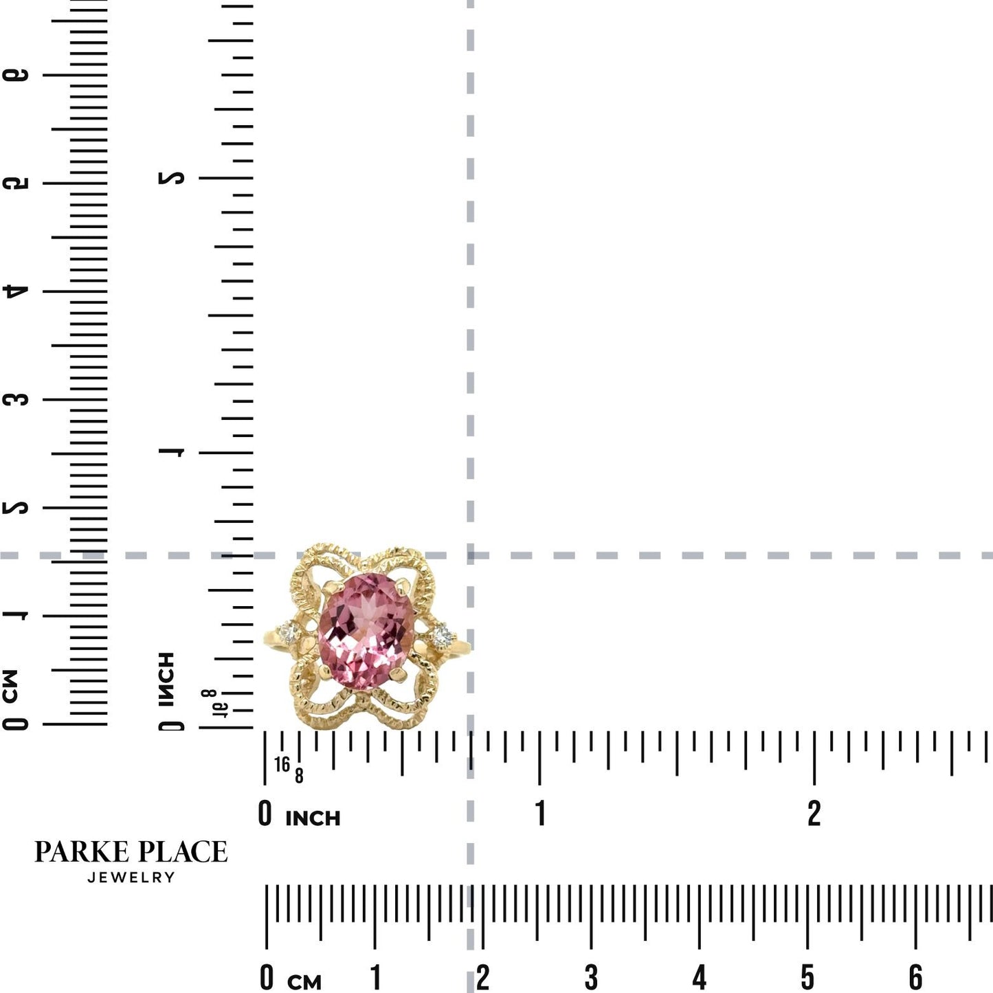 3.14ct Pink Tourmaline & Diamonds 14k Yellow Gold Ring 3.6g Size 5.5