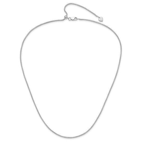 Leslies Sterling Silver Adjustable 1.5mm Round Box Chain Necklace 30in