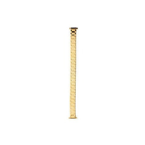 Ladies 10-14mm Yellow Straight Spring-End Expansion Band Metal Watchstrap