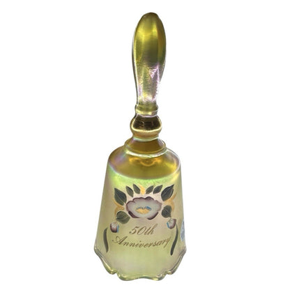 Fenton 50th Anniversary Bell 7463 51 Signed gold iridescent Color