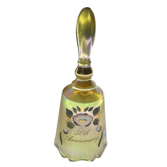 Fenton 50th Anniversary Bell 7463 51 Signed gold iridescent Color