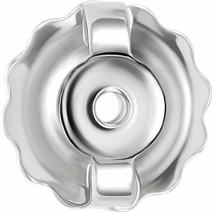 l 14K White Gold Threaded Earring Back with 4.5 mm Pad