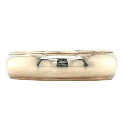10k Yellow Gold 4.5mm Size 5.25 Wedding Band with Edge 3.4g