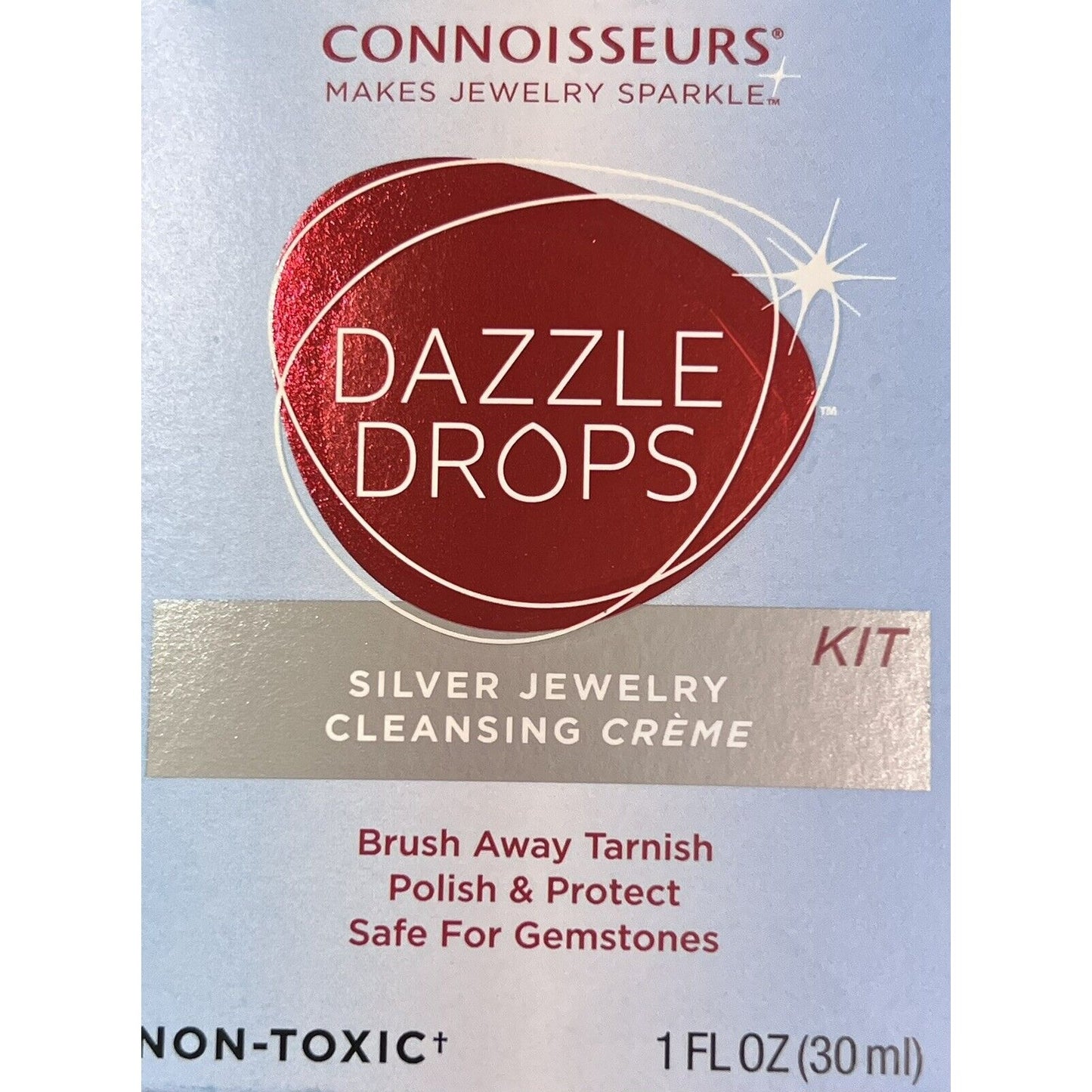 CONNOISSEURS Dazzle Drops Silver Jewelry Cleansing Creme Kit Non-Toxic