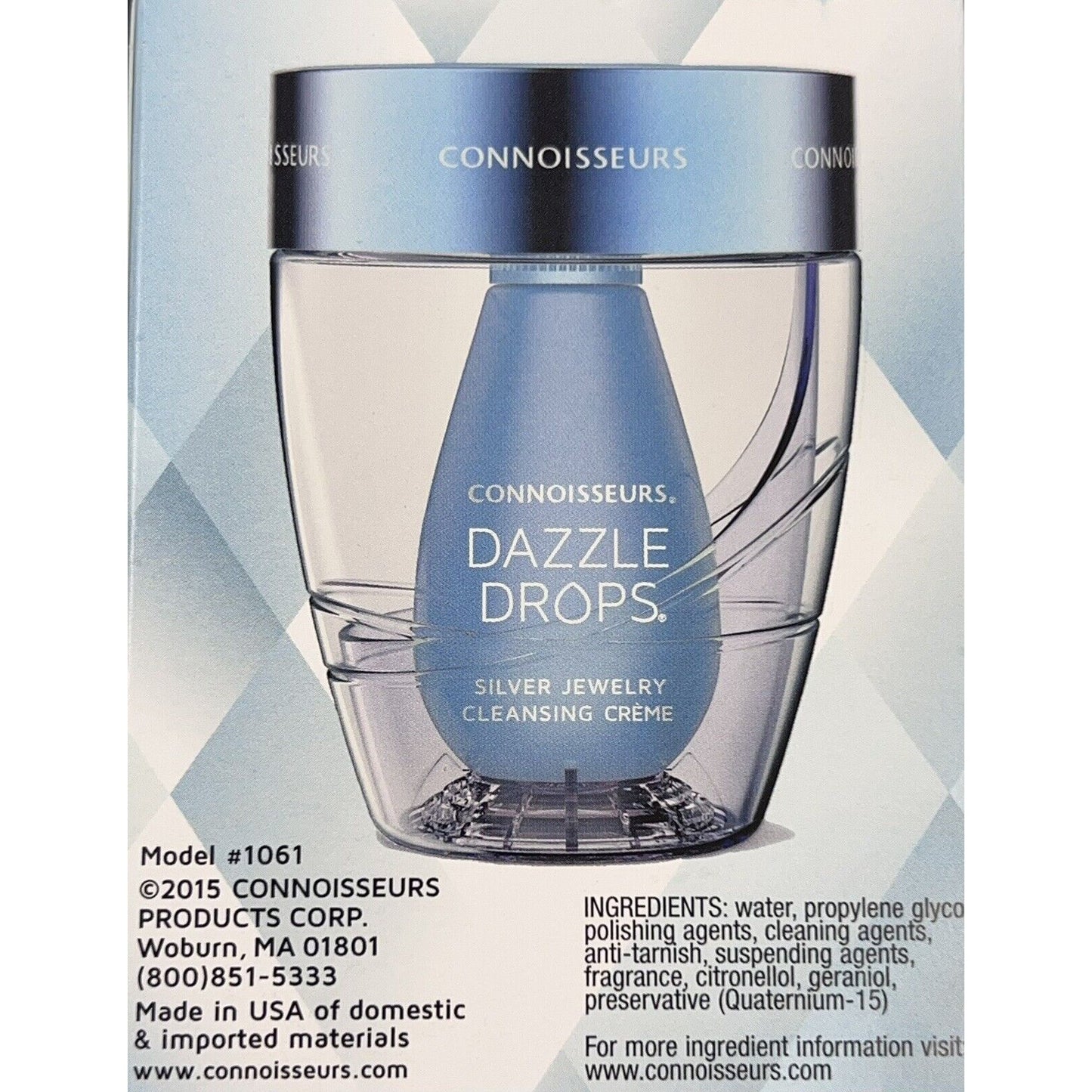 CONNOISSEURS Dazzle Drops Silver Jewelry Cleansing Creme Kit Non-Toxic